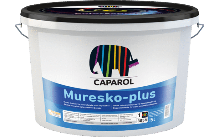 Muresko-plus Vopsea de fatada universala, Intarita cu siloxan, cu Inalta capacitate de difuzie, hidrofoba. 15Lt. - imagine 1